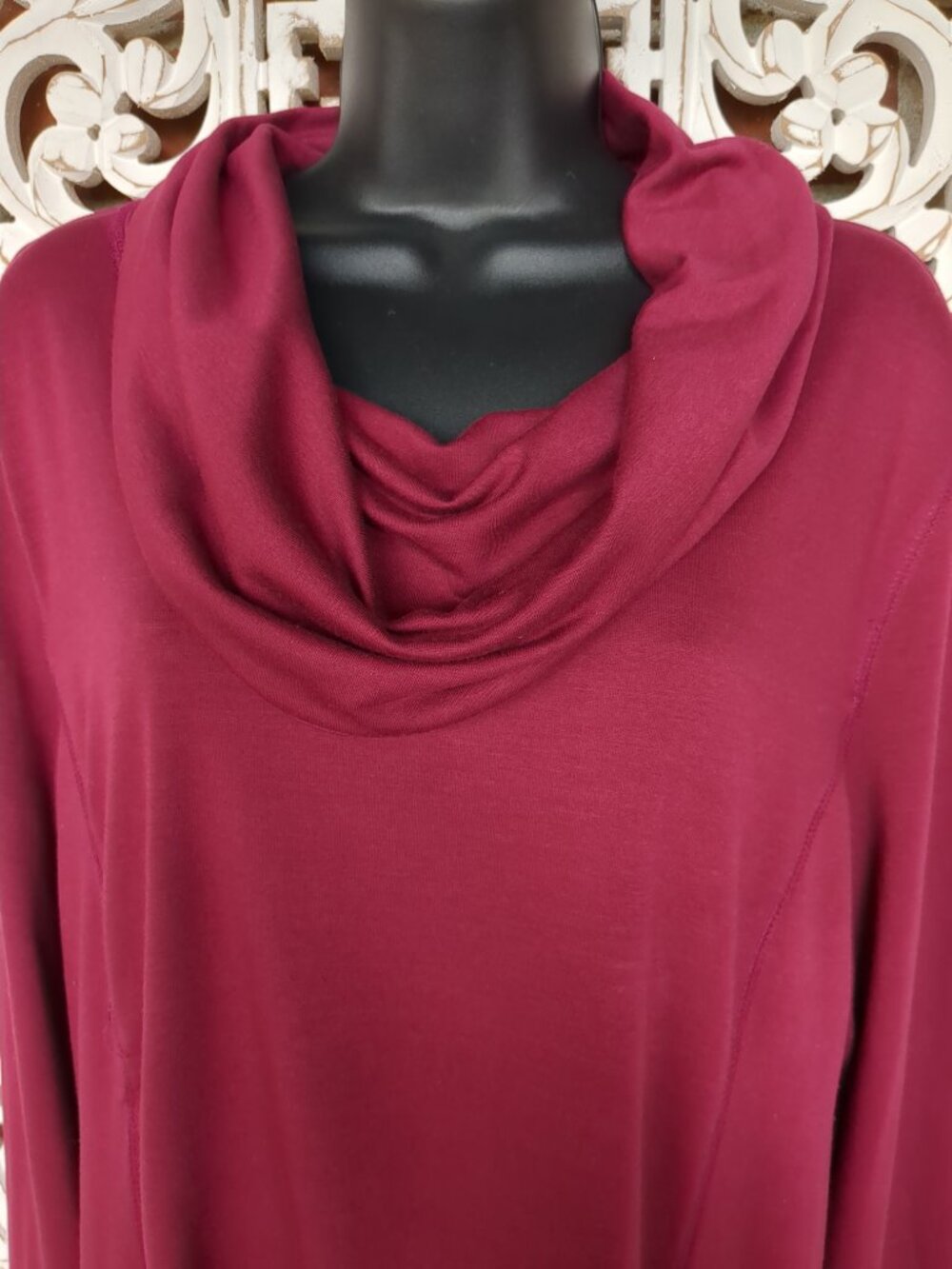 Long Sleeved Cowl Neck Tunic Top - Picture 7 of 13
